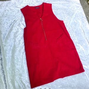 Cherry Red Corduroy Mini Dress
